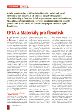 CFTA a materiály pro flexotisk - palm