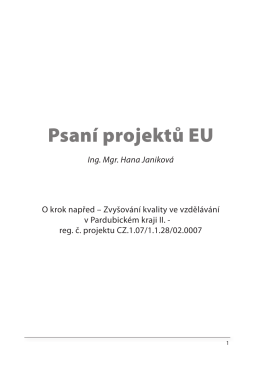 Psaní projektů EU