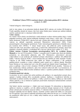 Prohlášení Výboru ČPFS k současné situaci s očkováním polskou