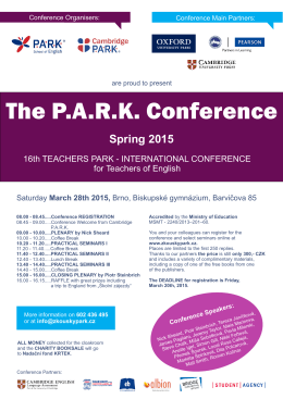 Spring 2015 - Cambridge PARK