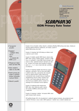 Scorpion 30 ISDN Primary Rate tester