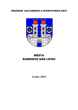 leden 2016 - Kultura Kamenice nad Lipou