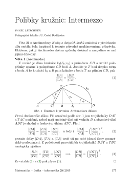 Polibky kružnic: Intermezzo - matematika–fyzika–informatika