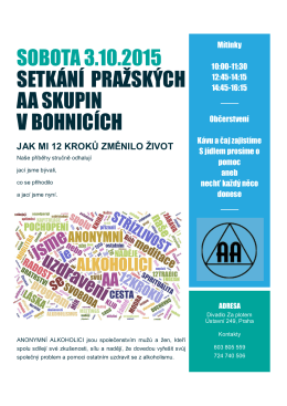 sobota 3.10.2015 setkání pražských aa skupin v bohnicích