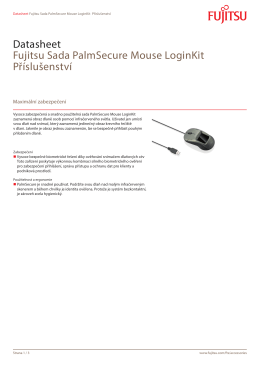 Datasheet Fujitsu Sada PalmSecure Mouse LoginKit Příslušenství