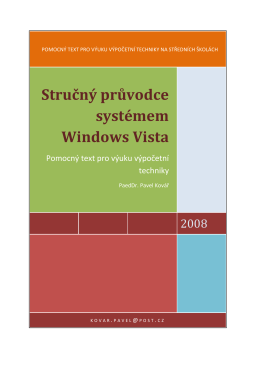 Stručný průvodce systémem Windows Vista