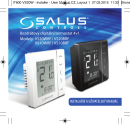 Bezdrátový digitální termostat 4v1 Modely - Salus
