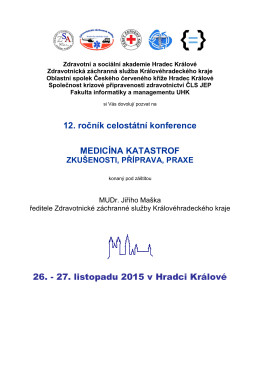 MEKA 2015 Pozvánka - Zdravotní a sociální akademie Hradec Králové