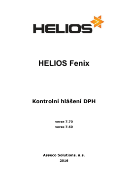 HELIOS Fenix - Kontrolní hlášení DPH 2016