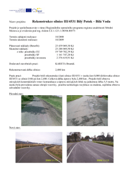Rekonstrukce silnice III-4531 Bílý Potok