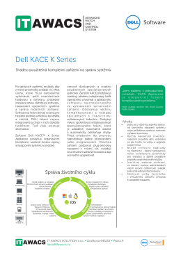 Produktový list Dell KACE K series