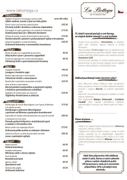 nové sezónní menu - La Bottega di Finestra