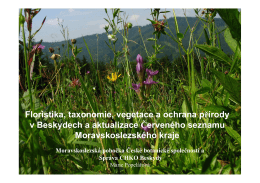 Floristika, taxonomie, vegetace a ochrana přírody v Beskydech a