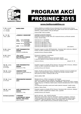 Program MěK-PROSINEC 2015 - Městská knihovna v Bílině