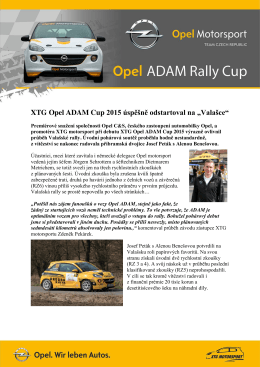 16. 4. 2015 ADAM Cup po Valašské Rally