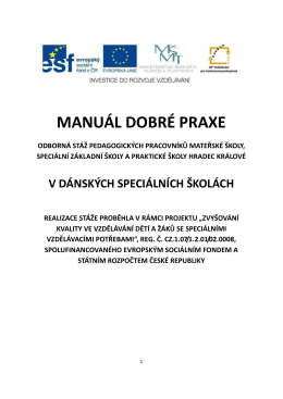 manuál dobré praxe-Dánsko - Speciální školy Hradec Králové