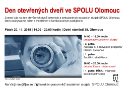 Den otevřených dveří ve SPOLU Olomouc