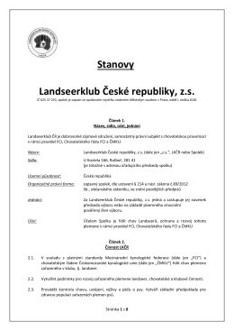 Stanovy Landseerklub České republiky, z.s.