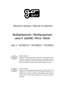 Multipřepínače / Multiprepínače série 9 (GS998 / 9916 / 9924)