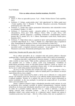 Pavel Holländer Právo na súdnu ochranu (Justičná akadémia, 30.6