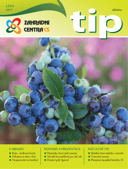 TIP Léto 2015 - Zahradní centra CS, obchodní družstvo