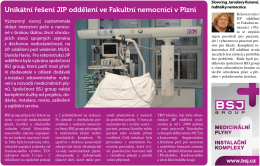 Unikátní řešení JIP oddělení ve Fakultní nemocnici v