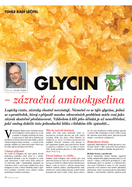 Glycin - zázračná aminokyselina - Zdraví-AZ