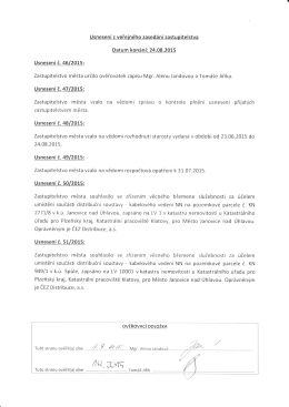 Usnesení č. 05/2015 - Janovice nad Úhlavou