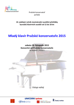 Mladý klavír Pražské konzervatoře 2015