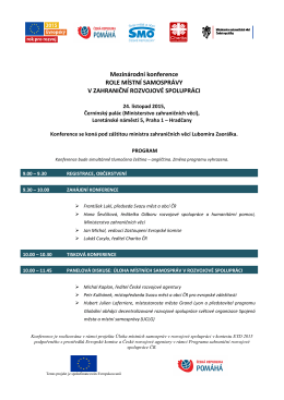 Program_Konference Role místní samoprávy v zahraniční rozvojové
