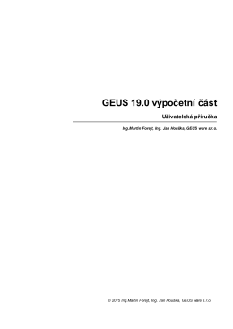 GEUS 19.0 výpočetní část
