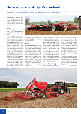 Nová generace strojů Kverneland - Zemědělský týdeník, Mth 02/2015