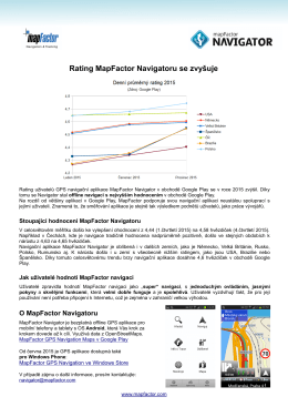 Rating MapFactor Navigatoru se zvyšuje