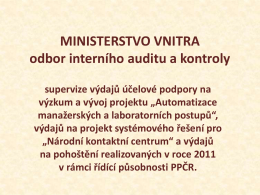 Ing. Pavla Nováková - Ministerstvo vnitra