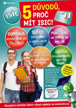informační plakát ISIC, ITIC