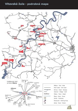 Vltavská žula - podrobná mapa