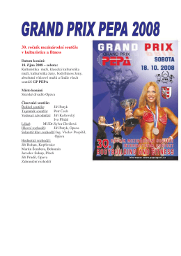 Vysledky GP 2008 - Pepa Sport Opava s.r.o.