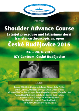 Shoulder Advance Course České Budějovice 2015
