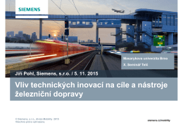 Vliv technických inovací na cíle a nástroje veřejné dopravy