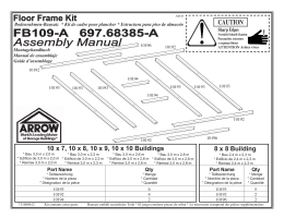 FB109-A 697.68385-A Assembly Manual