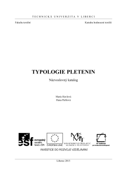 Katalog Pletenin - Fakulta textilní
