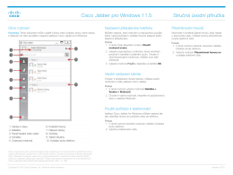 Cisco Jabber pro Windows 11.5 Stručná úvodní příručka