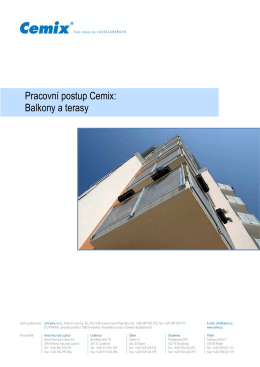 Pracovní postupy Cemix - Balkonové konstrukce