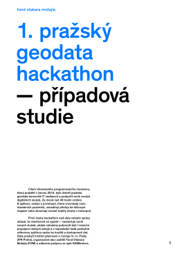 1. pražský geodata hackathon