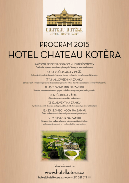 PROGRAM 2015 - Chateau Kotěra