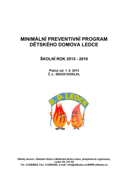Minimální preventivní program 2015