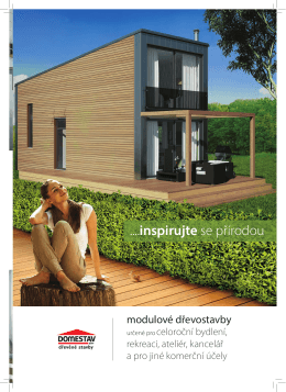 ....inspirujte se přírodou - Modulové domy DOMESTAV PLUS