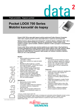 Pocket LOOX 700 Series Mobilní kancelář do kapsy