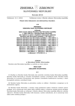podľa stavu k 1. 1. 2015 - Národná banka Slovenska