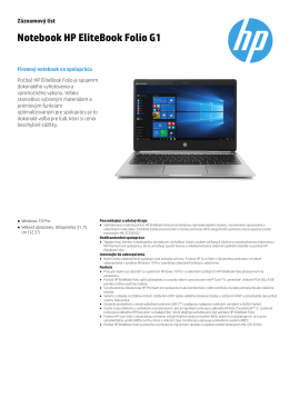 Notebook HP EliteBook Folio G1